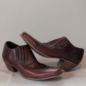 Durango Brown Leather Ankle Booties